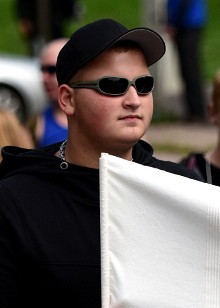 Maximilian Andreas auf einem NPD-Aufmarsch am 29.8.2015 in Eisenach