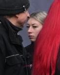 Josephine Orthey bei der Beerdigung von Siegfried Borchardt in Dortmund am 21.1.2022 (Bild: Recherche Nord)